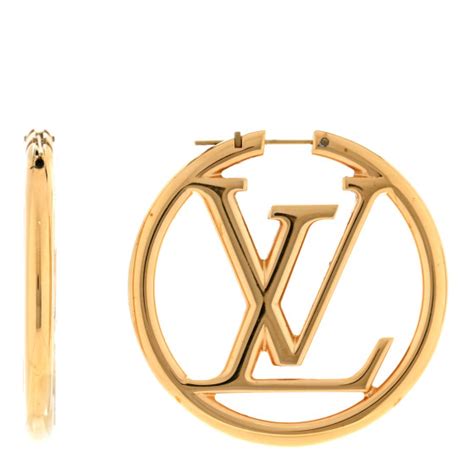 Louis Vuitton Louise Hoop Earrings Gold Fashionphile