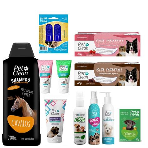 Kit De Banho Para Cachorro E Gato Completo Pet Clean Itens M Quina