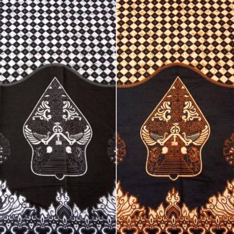 Jual Nttwt Kain Batik Sogan Coklatan Dasar Hitam Motif Omah Wayang