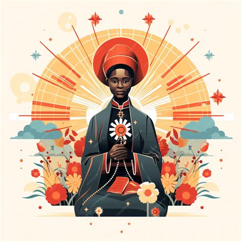 Premium Ai Image Saint Josephine Bakhita Colored Illustration St Bakhita