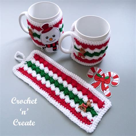 Christmas Crochet Mug Cover Free Crochet Pattern On Crochet N Create