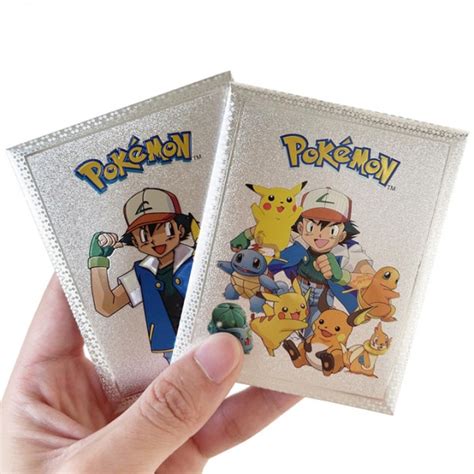 10 Pcs Pokemon Silver Foil Cards Pack Anime Cartoon Pokemon English Version Tcg Card For Fans ...