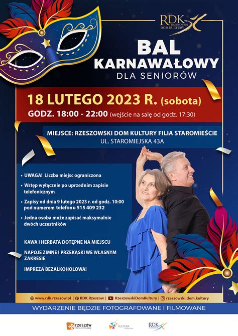 18 LUTEGO 2023 BAL KARNAWAŁOWY DLA SENIORÓW Rzeszowski Dom Kultury