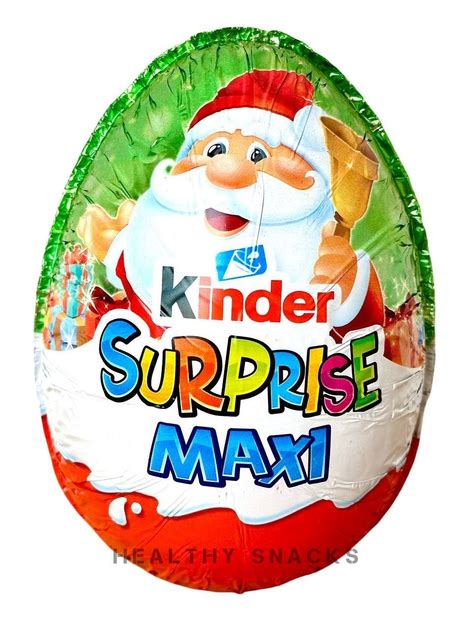 Шоколадное яйцо Kinder Maxi 100 г Санта (зеленое) – купить в Украине ...
