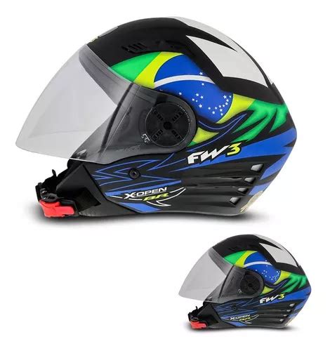 Casco Para Moto Fw Aberto X Open Negro Mate Talla Mercadolibre