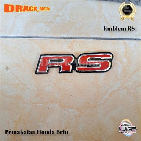 Jual Emblem Logo Tulisan RS Original Emblem Tulisan RS Honda Brio