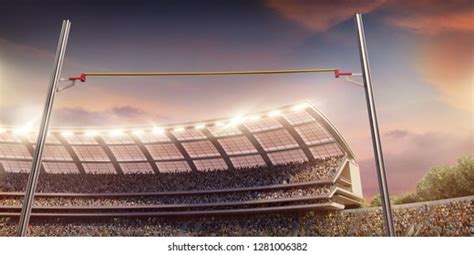 Professional Sport Track Field Athletics Stadium Stock Illustration