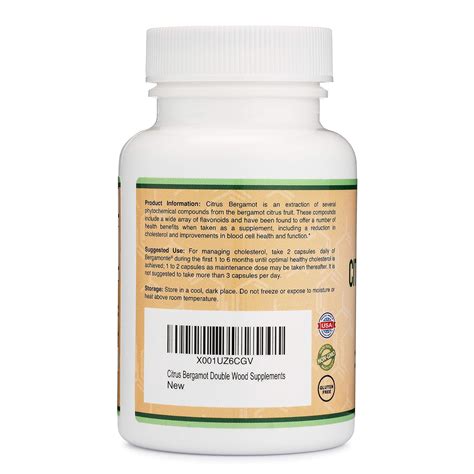 Citrus Bergamot Capsules 1 000 Mg Per Serving Patented Bergamonte