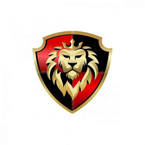 lion shield logo | Shield logo, Lion head logo, Lion