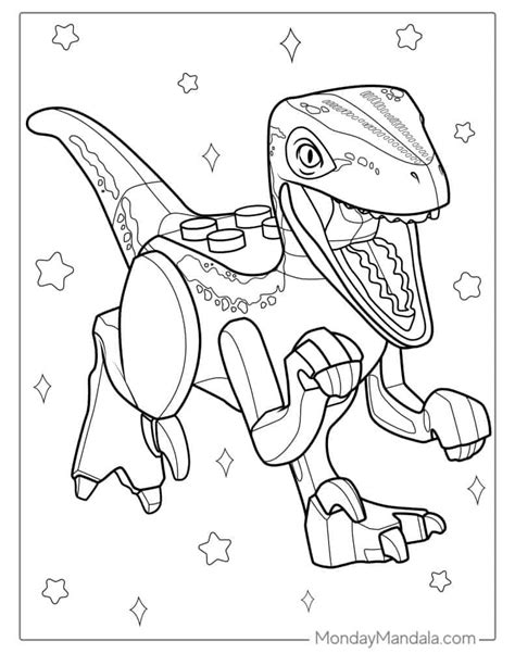 Dinosaur Coloring Pages Velociraptor Pictures