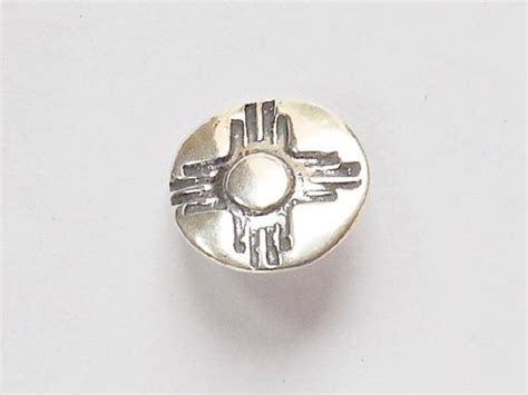 Sterling Zia Button New Mexico Bracelet Petroglyph T Etsy