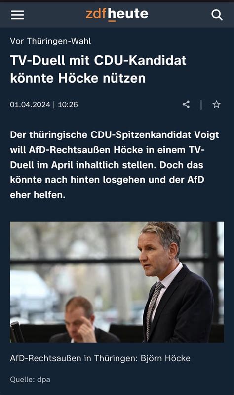 Versteht ihr Das Duell könnte dem falschen Kandidaten nutzendaher