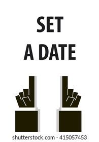 set date typography vector illustration stock vector royalty