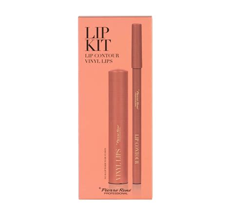 Pierre Rene Lip Kit zestaw do makijażu ust Lip Warm Nude Fusion