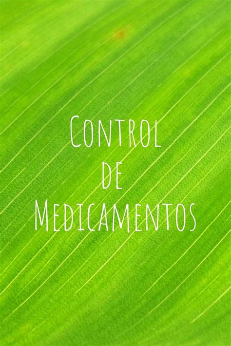 Buy Control De Medicamentos Cuaderno Con P Ginas Para Controlar Tu