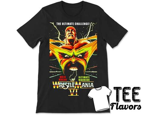 Wwf Wwe Wrestlemania Vi 6 Hulk Hogan Vs Ultimate Warrior Vintage Retro