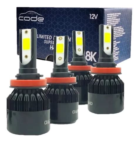 Kit L Mpada Ultra Led Super Farol Alto Baixo Milha K Frete Gr Tis