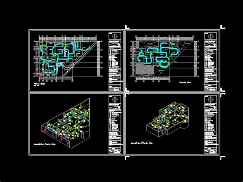 Installació Electrica De Casa Residencial A AutoCAD Llibreria CAD