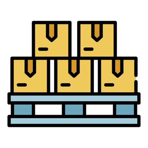 Premium Vector Goods On A Pallet Icon Outline Goods On A Pallet