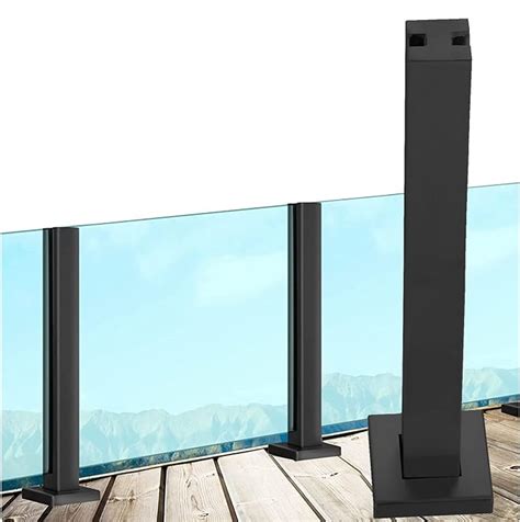 Glas Geländerpfosten Glashalter Edelstahl Schwarz Treppe