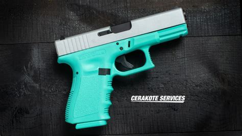 Glock 19 Gen 3 Tiffany Blue Pistol Satin Aluminum Slide Cerakote Services