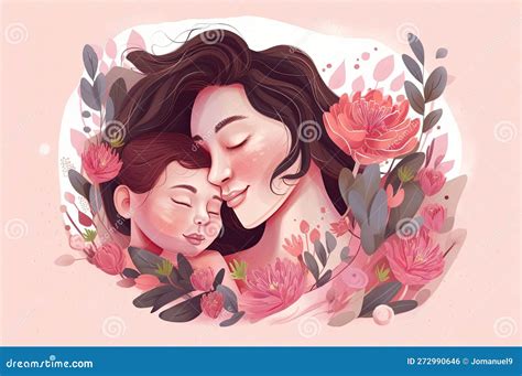 Mother And Daughter Embracing Celebrating Mother S Day Generative Ai