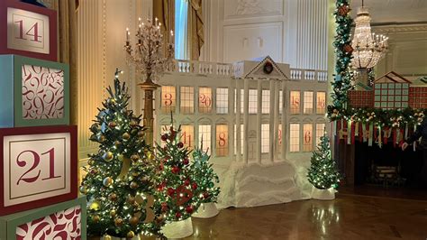 White House Christmas decorations photos: Jill Biden unveils ice rink