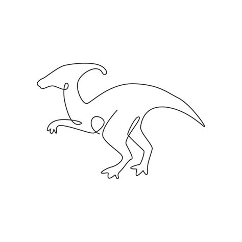 Parasaurolophus Drawing