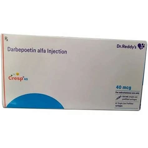 Cresp 40 Darbepoetin Alfa 40mcg For Hospital Capacity 10000 At Rs 2719 Box In Surat