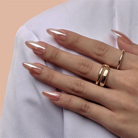 Abstract Curves Almond Press On Nails In 2024 Long Almond Nails Womens Nails Press On Nails