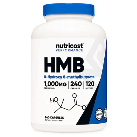 뉴트리코스트 HMB 1000mg 240캡슐 Nutricost HMB Beta Hydroxy Beta