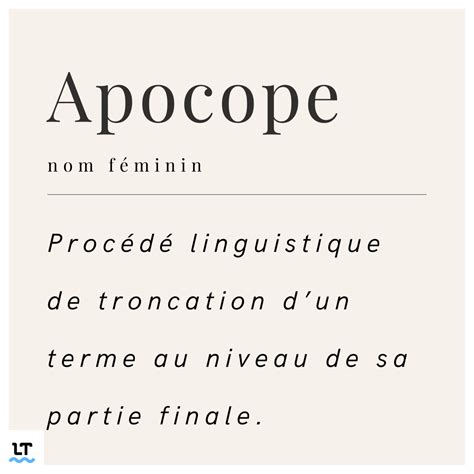apocope definition exemples  explications