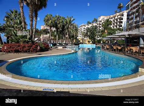 Swimming Pool, Royal Savoy Hotel, Funchal, Madeira, Portugal Stock ...