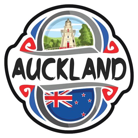 Bandera De Nueva Zelanda De Auckland Pegatina De Recuerdo De Viaje