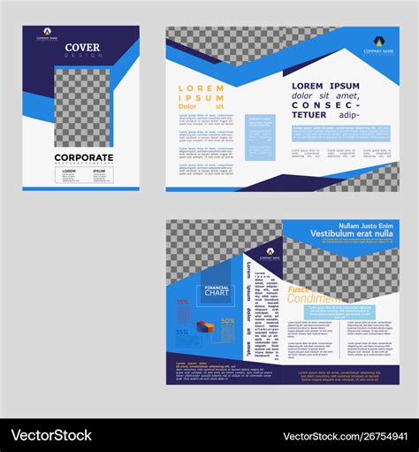 Corporate Brochure Template Royalty Free Vector Image