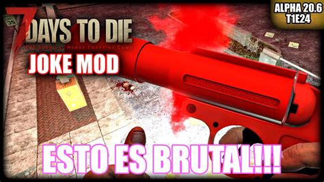 T1E24 HORDA DIA 21 SALTANDO Y CON ARMAS MUY DIVERTIDAS JOKE MOD 7D2D