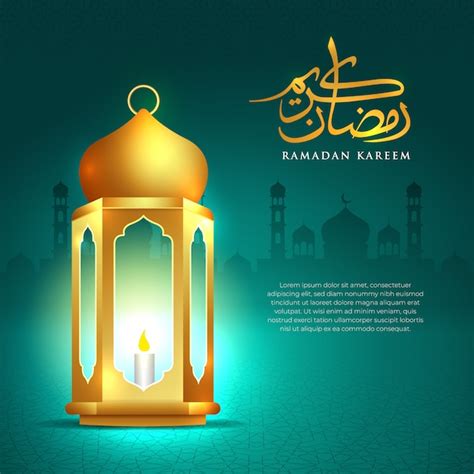 Ramadan Kareem Saludo Fondo De Pantalla S Mbolo Isl Mico Linterna Con