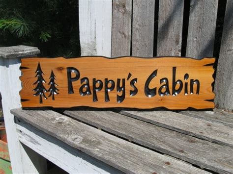 Personalized Cabin Signs Routed Wooden Signs By Cedarsignsonline