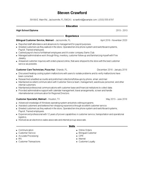 Bilingual Customer Service Resume Examples And Tips Zippia