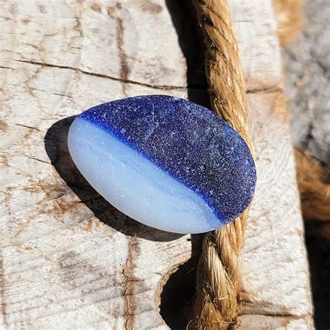 Davenport Sea Glass Cobalt Blue And Opaque White Etsy