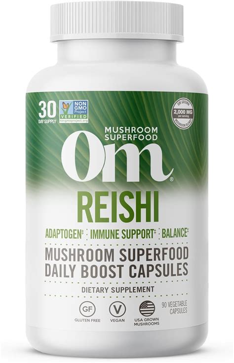 Om Mushroom Superfood Reishi Suplemento Superalimenticio De C Psulas