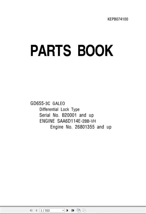 Komatsu Motor Grader Gd C Part Book Auto Repair Manual Forum