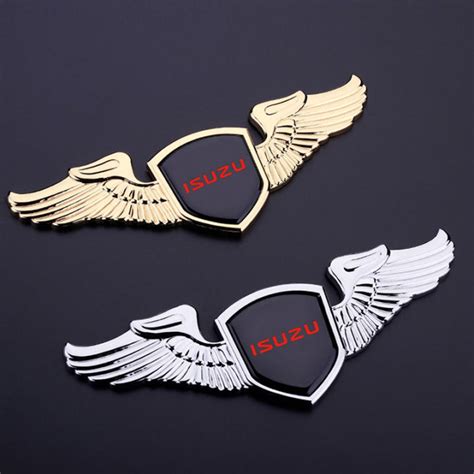 Car Front Hood Metal Emblem Sticker Tail Box Badge Decals For ISUZU