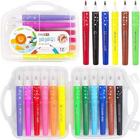 Generic Multi Color Felt-tip pen - brush of 12 colors 1010-12 in a ...