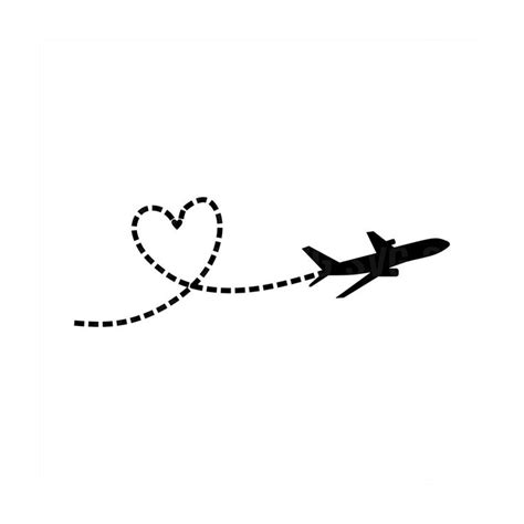 Travel Svg Plane Svg Dotted Line Plane Svg Heart Svg Cute Travel