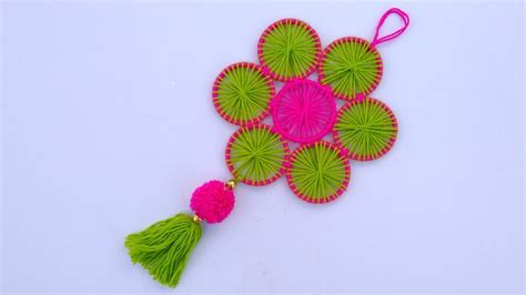 Easy Wall Hanging Toran With Woolen And Old Bangles Beautiful Woolen