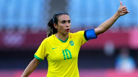 Marta makes Olympics history as Brazil thump China