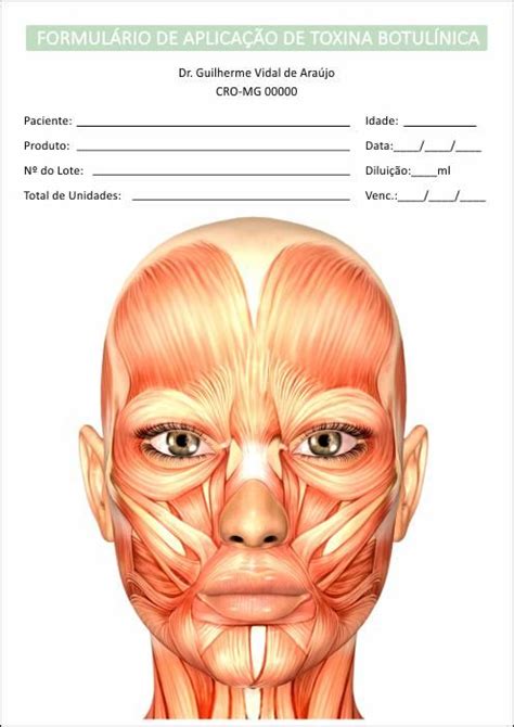 Resultado De Imagem Para Anamnese De Aplicacao De Toxina Botulinica