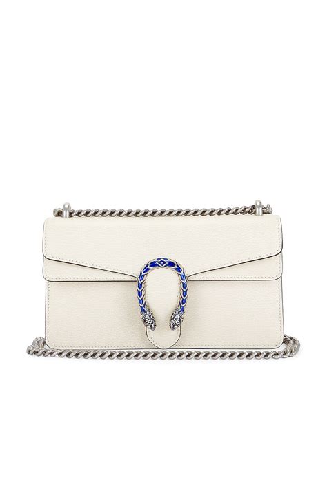 Fwrd Renew Gucci Dionysus Chain Shoulder Bag In Ivory Revolve