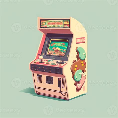 Retro arcade machine illustration, 80s, nostalgia. AI 22055947 Stock ...